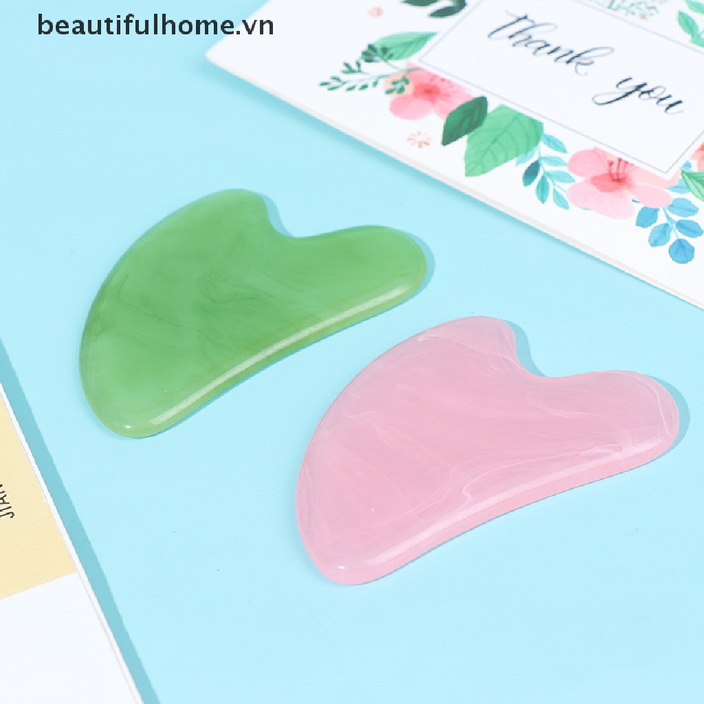 Dụng Cụ Mát Xa Gua Sha Bằng Đá Ngọc Bích Tự Nhiên Xóa Nếp Nhăn