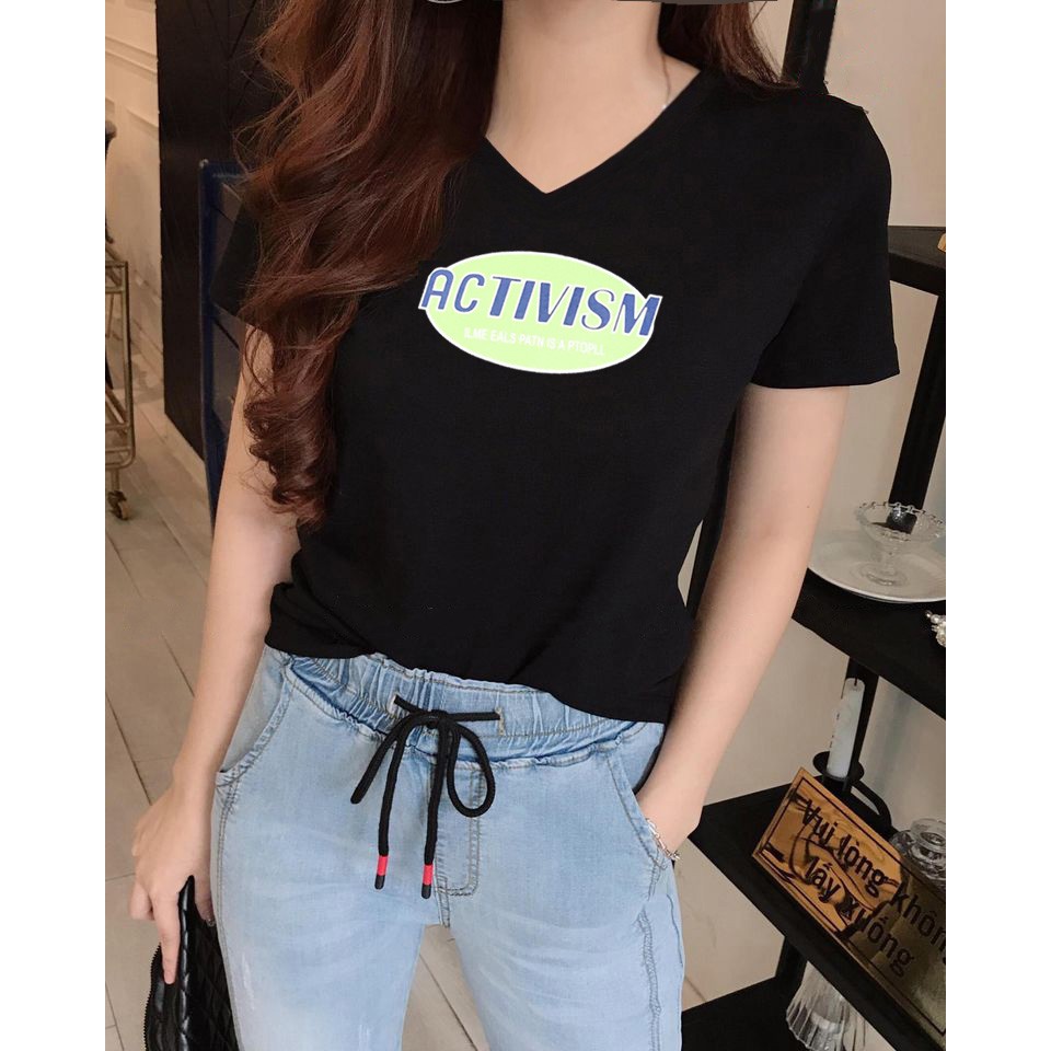 Áo thun nữ thun thái chữ form ôm | BigBuy360 - bigbuy360.vn