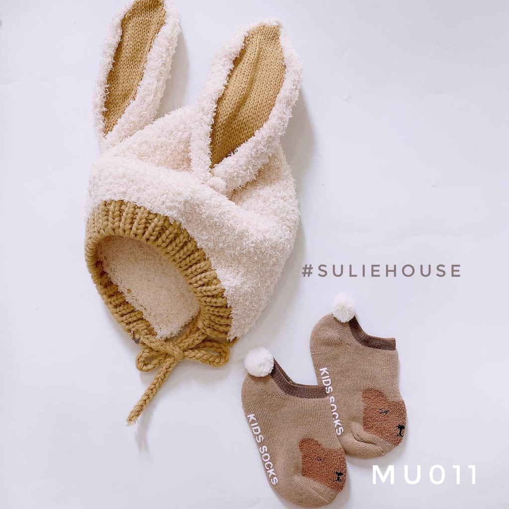Mũ len cừu style Hàn Quốc cho bé - MU011