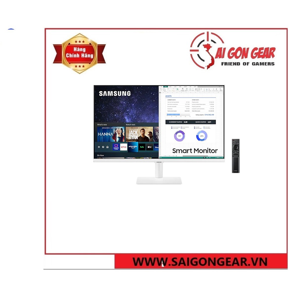 Màn hình máy tính Samsung LS32AM501NEXXV 32 inch/FHD/VA/60Hz/Smart monitor new chính hãng