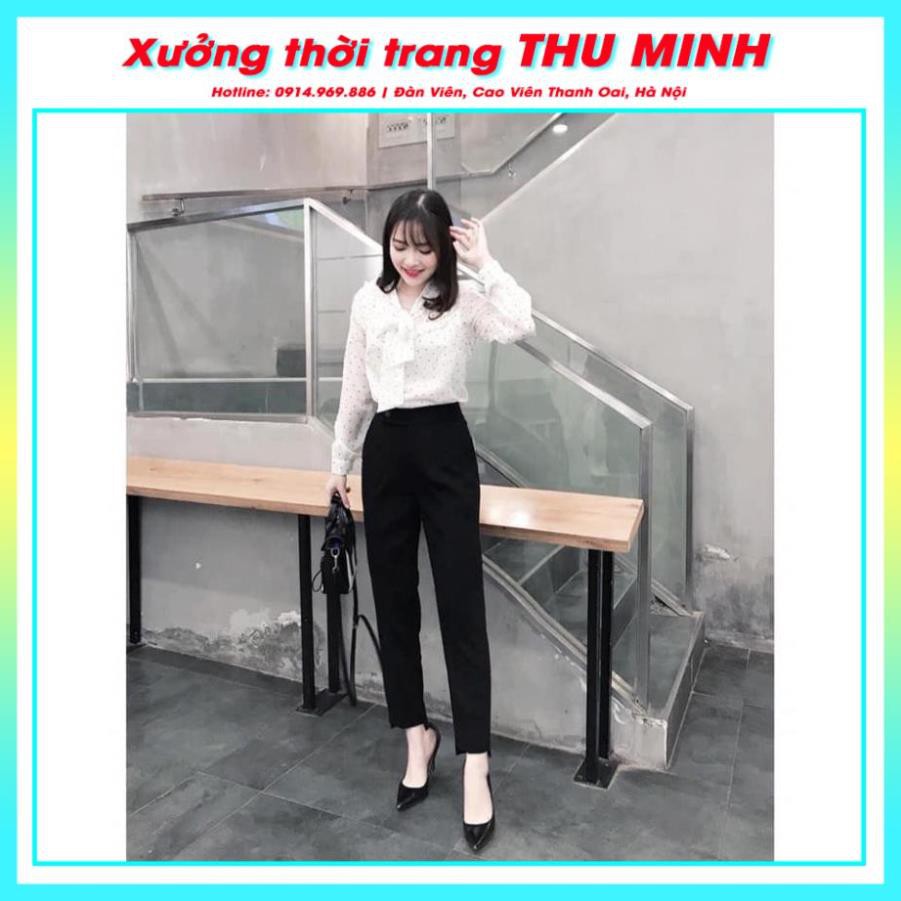 Quần Baggy Tây nữ BIG SIZE Gấu Lệch vải tuyết mưa đẹp Q2D03