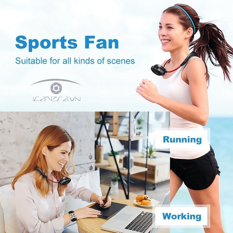 QUẠT ĐEO CỔ MINI SẠC CỔNG MICRO USB SPORTS FAN SF-03