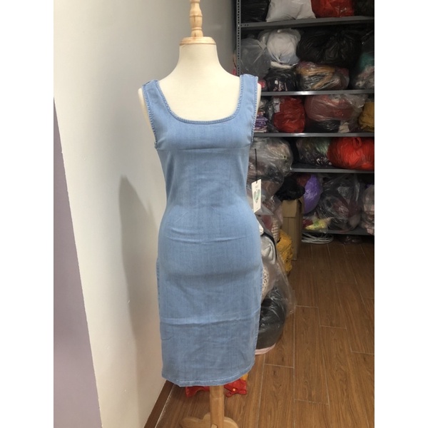 Đầm body denim iris vnxk sz S M L