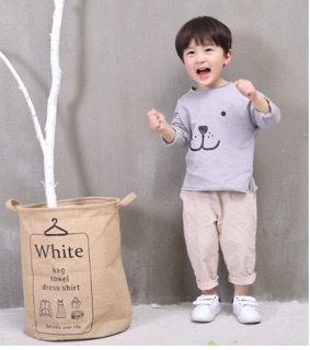 Set bộ bé trai vải thô đũi