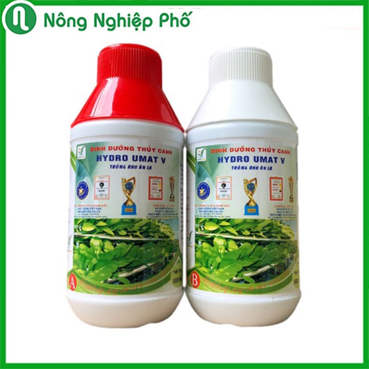 Dung Dịch Dinh Dưỡng Thủy Canh HYDRO UMAT V Cho Rau Ăn Lá 2 Chai A  & B