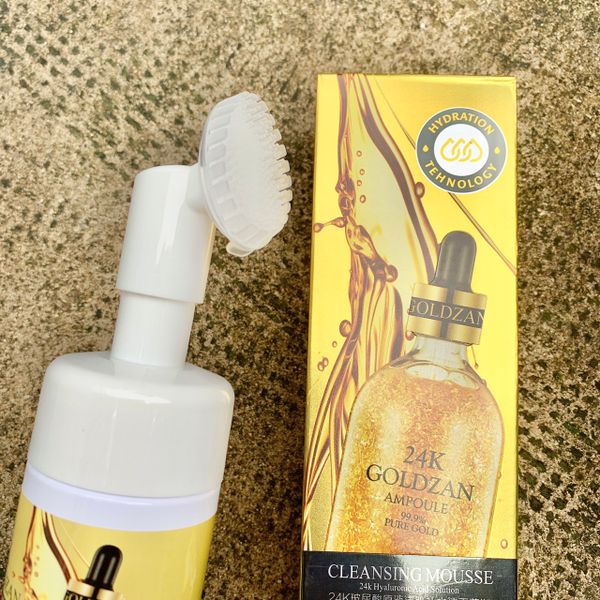 Sữa rửa mặt 24k Goldzan kèm cọ rửa siêu tiện lợi
