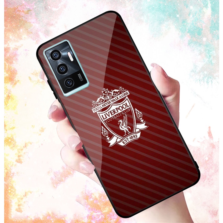 Ốp Lưng VIVO V23E mặt kính cường lực cao cấp In hình Câu Lạc Bộ Bóng Đá