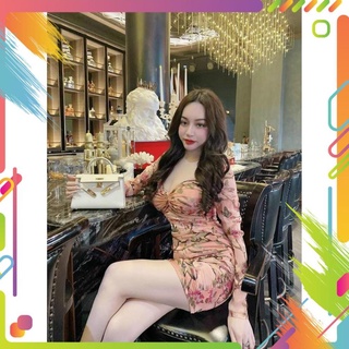 [CAO CẤP] Đầm trễ vai tay dài ( có mút )