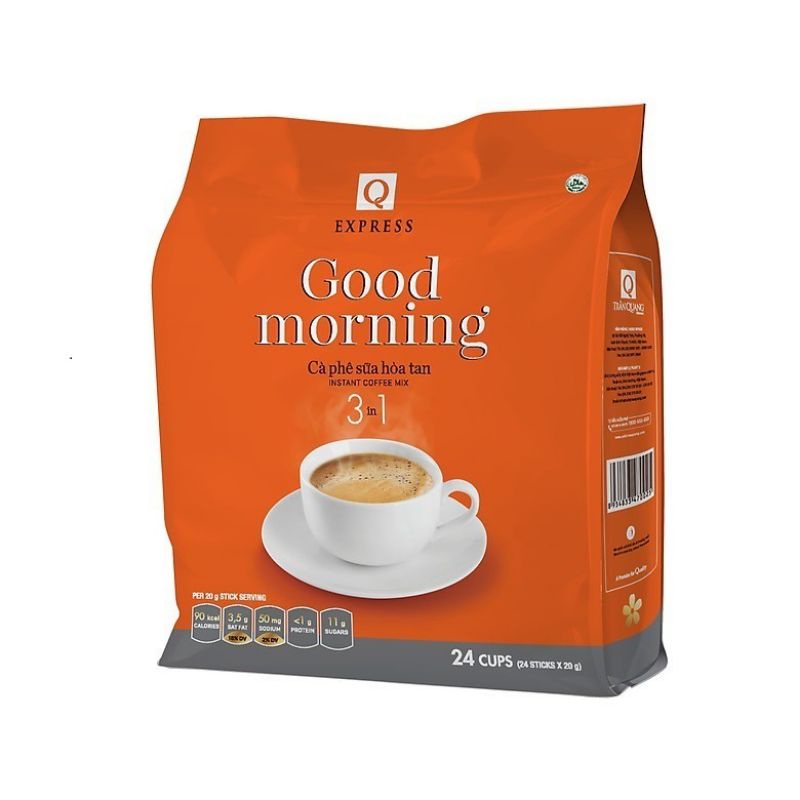Cà Phê 3in1 Good Morning Trần Quang 24 ống