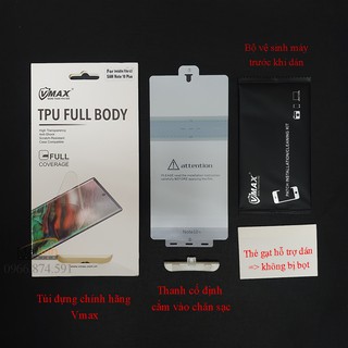 Miếng dán Note 10 Plus, S20 Ultra, S20 Plus, Note 20 Ultra, Note 10 chính hãng Vmax