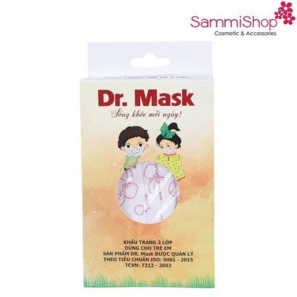 Hộp Khẩu trang Dr. Mask  trẻ em 3 lớp 20 chiếc