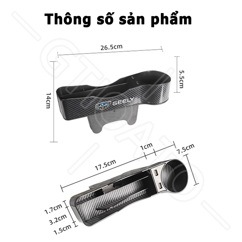 GTIOATO Khay Để Đồ Khe Ghế Ô Tô Khay ĐựNg Đồ Ô Tô Khay Đựng Đồ Khe Ghế Ô Tô Sợi Carbon Khay Đựng Đồ Đa Năng Cắm Khe Ghế Xe Đồ Đa Năng Cắm Khe Ghế Ô Tô Trang Trí NộI ThấT Ô Tô Cho Geely Okavango Coolray Emgrand Azkarra
