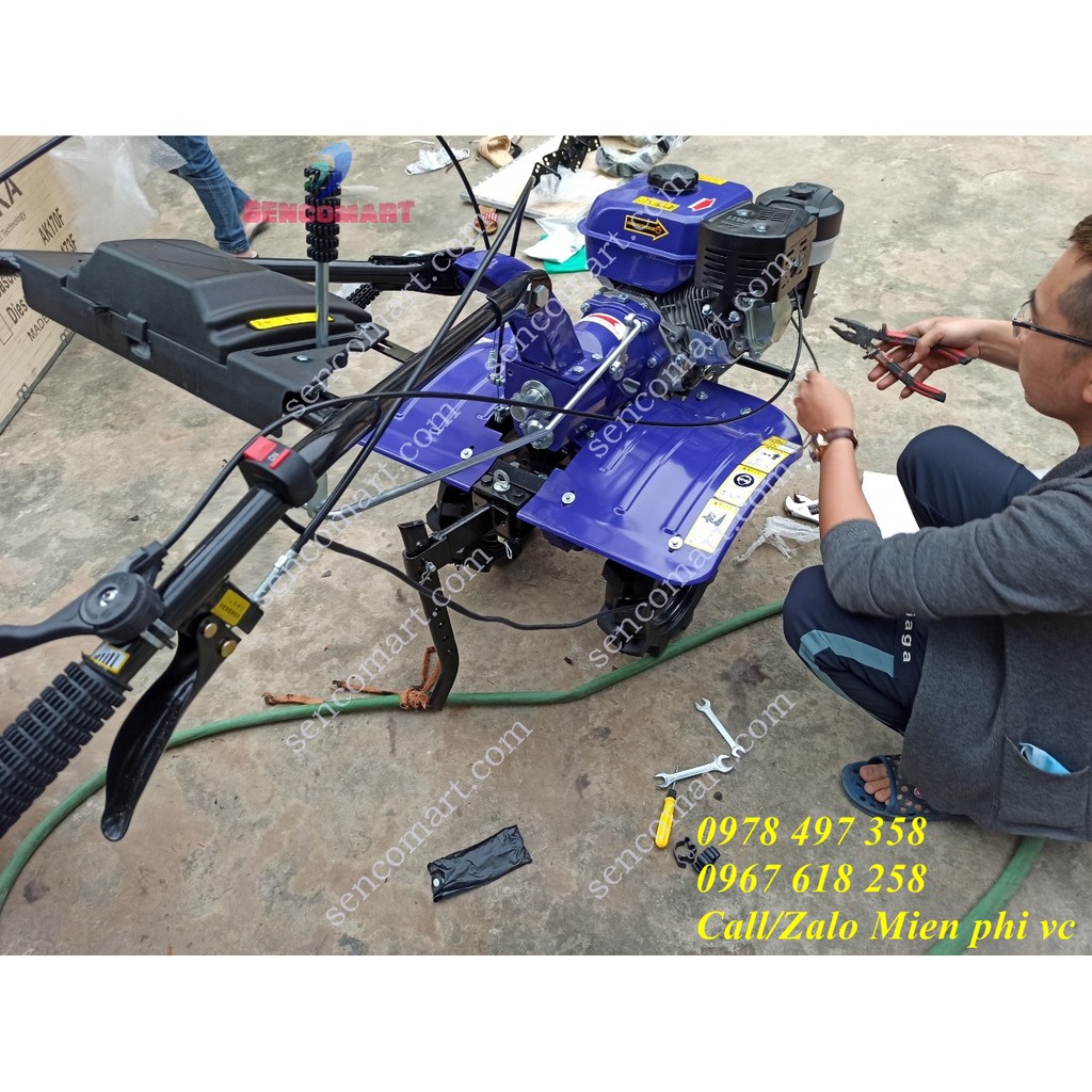 Máy cày bừa xới đất mini chạy xăng Anka 170 chạy xăng