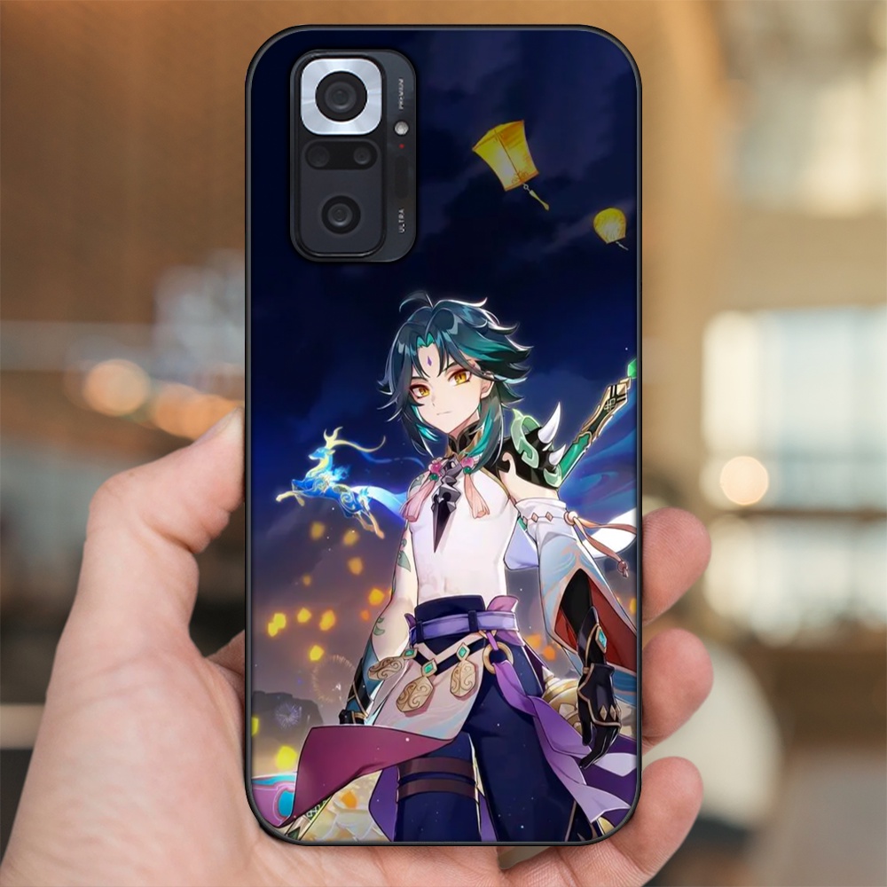 Ốp lưng Xiaomi Redmi Note 10 Pro viền đen in hình Xiao Genshin Impact