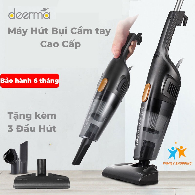 Máy hút bụi cầm tay Deerma DX115C máy hút bụi gia dụng máy hút bụi gia đình 3in1 đa năng tiện dụng hút nệm, đệm, sàn tốt
