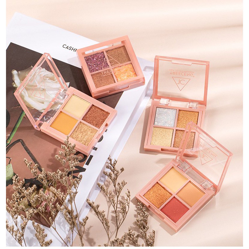 Phấn Mắt 4 Ô K'PEINE TC TREECENG Kèm Nhũ Thiết Kế Nhỏ Gọn Auth Nội Địa | BigBuy360 - bigbuy360.vn