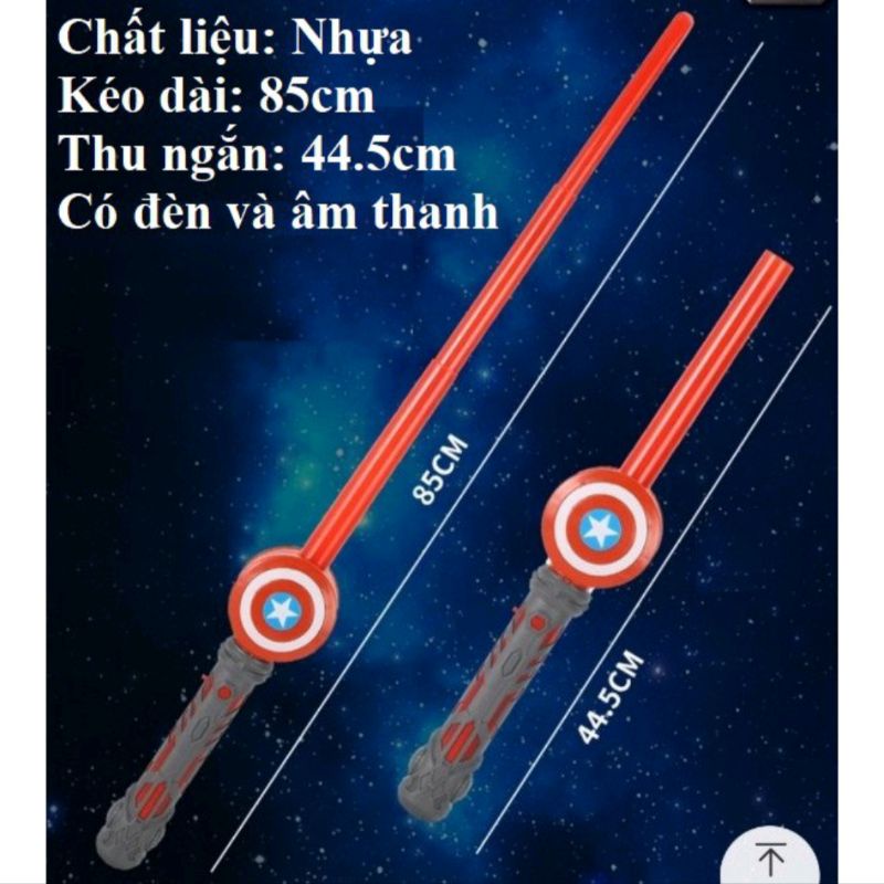 Đồ Chơi Siêu Anh Hùng Kiếm Ánh Sáng Gậy Âm Thanh Siêu Nhân, Áo choàng Hóa Trang Siêu Anh Hùng Avengers Cho Trẻ Em