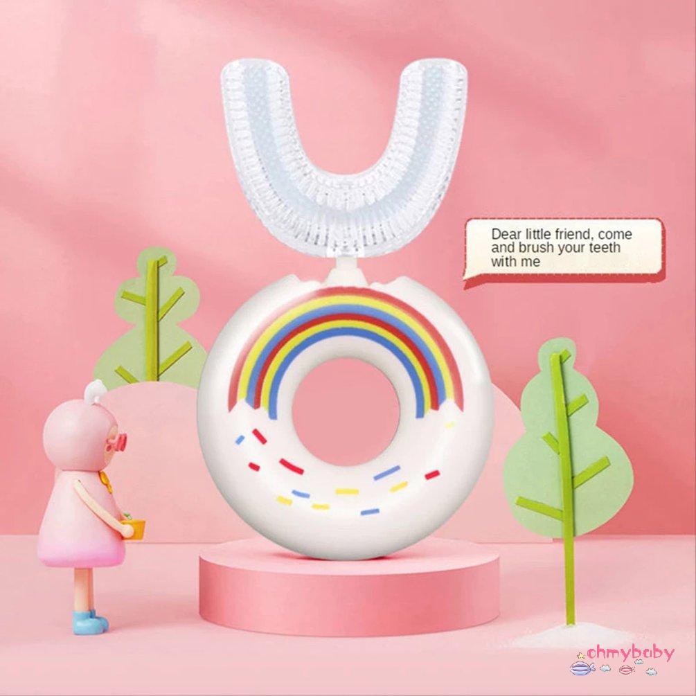 【OMB】 360 Degree U Sonic Electric Toothbrush Children Silicone Automatic Tooth Brush
