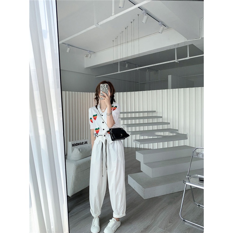 Áo Khoác Cardigan Dệt Kim Mỏng Tay Ngắn Cổ Chữ V Thời Trang Mùa Hè Cho Nữ