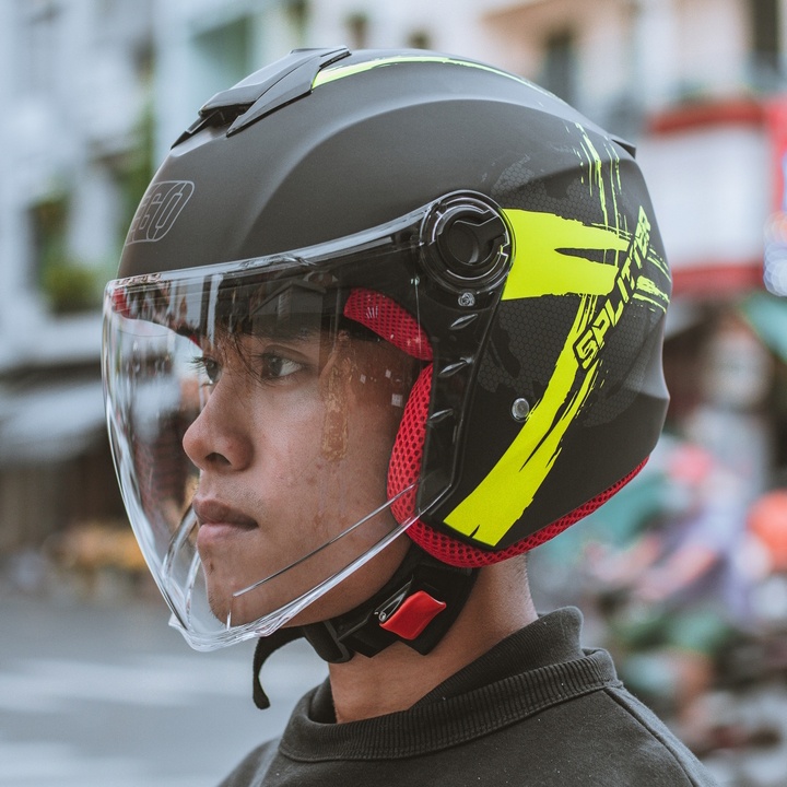 Mũ Bảo Hiểm 3/4 Thể Thao EGO E3 - 1 kính - Hàng Chính Hãng Bảo Hành 24 Tháng