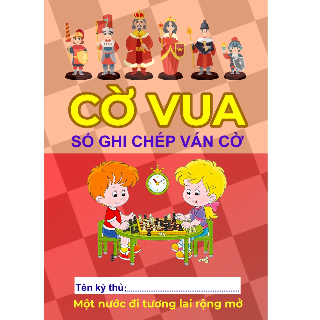 Sổ ghi chép ván cờ vua (Biên bản thi đấu) DƯƠNG SINH, khổ A6, 32 trang