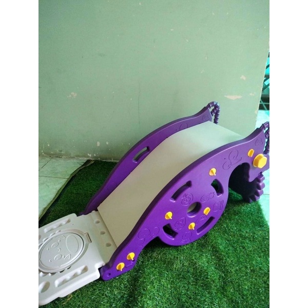 cầu trượt kèm bập bênh cho bé