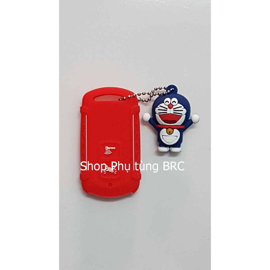 { Hai sọc} Bao da 2 sọc SMARTKEY 2 nấc công tắc DORAEMON ( bao da 2 sọc kèm dây móc hình Doraemon).