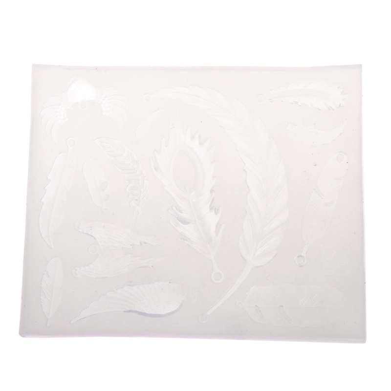 Khuôn silicone làm mặt trang sức hình lông vũ