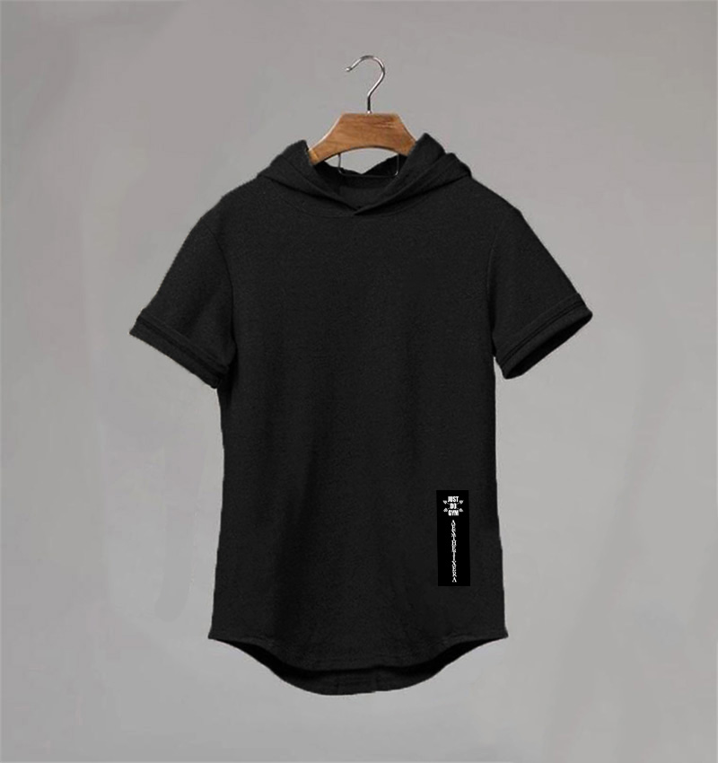 New Brand Casual Summer Gyms Clothing Bodybuilding Fitness Mens Fashion Sports Hip Hop Cotton Muscle Hooded Short Sleeve T-shirt