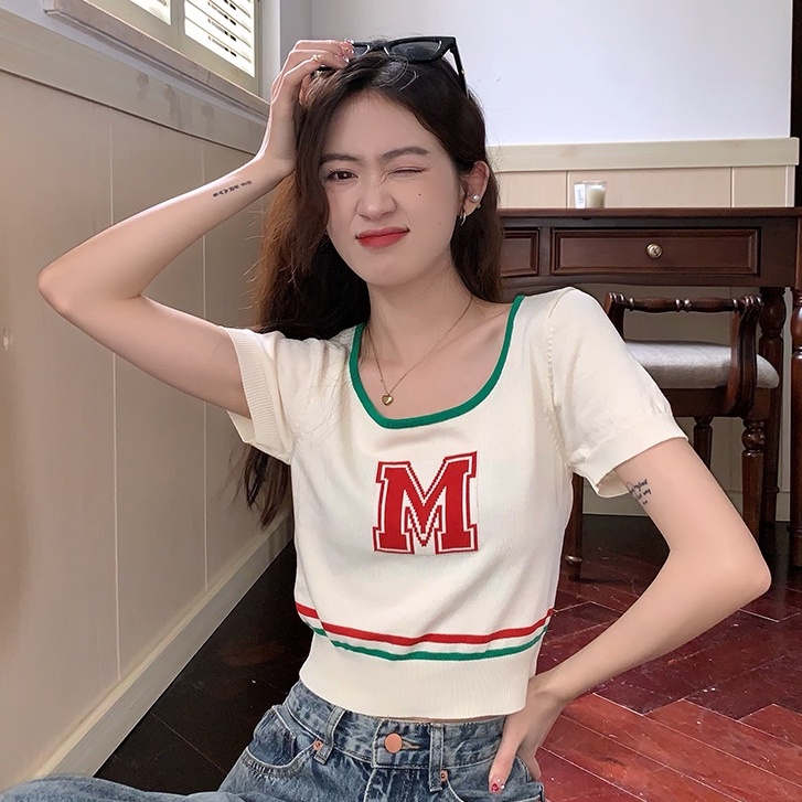 Áo Thun Lụa Dệt Kim Mỏng Dáng Ôm Phong Cách Thời Trang Mùa Hè Hàng Mới Dành Cho Bạn Nữ