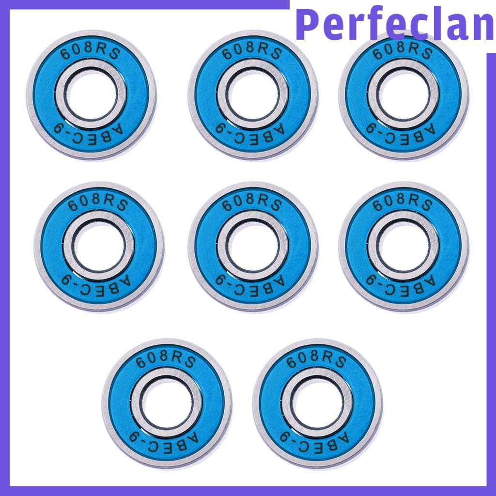 Set 8 Vòng Bi ABEC-9 608rs 8mm Chuyên Dụng Cho Ván Trượt