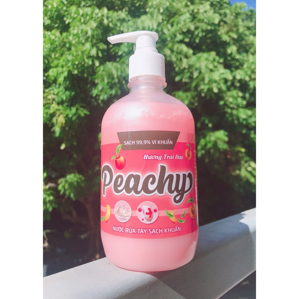 Nước rửa tay Peachy Hương trái đào tự nhiên bảo vệ khỏi vi khuẩn - 500ml