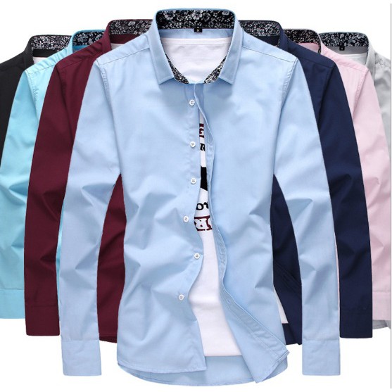 [SALE OFF] BST Sơ mi nam dài tay cổ hoa dáng ôm màu xanh đen | BigBuy360 - bigbuy360.vn