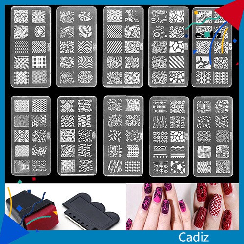 [Hàng mới về] Bộ phụ kiện tạo họa tiết trang trí móng tay nghệ thuật độc đáo