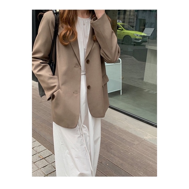 Áo khoác Blazer nữ, thời trang vest hàn quốc cá tính 2 lớp dáng basic ulzzang cứng form khoác trơn hàng loại1