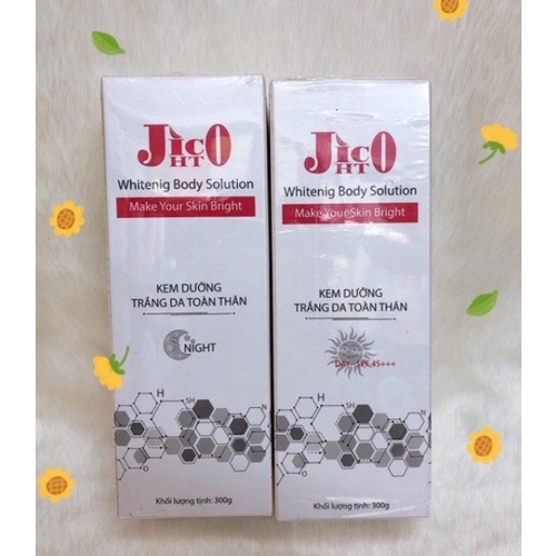 Combo 2 Kem dưỡng trắng da toàn thân JICO 300gr - tự nhiên không bết dính, không lộ dấu vân kem Jico HT - BXY