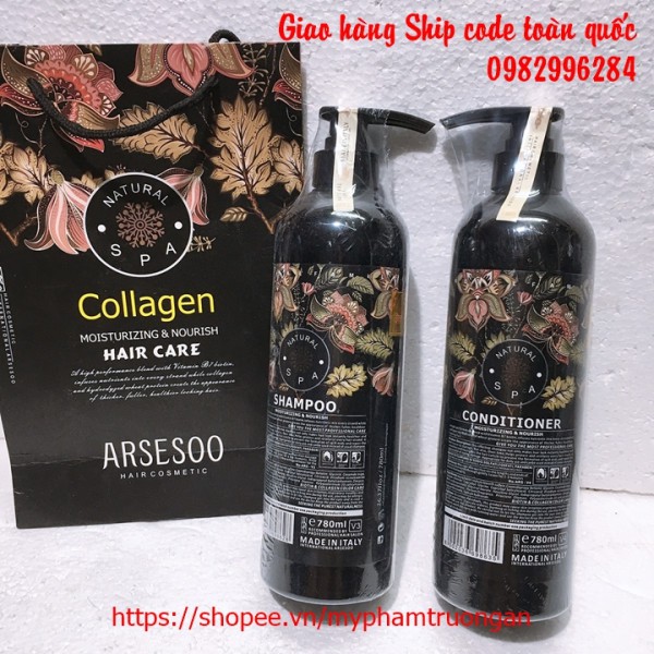 Cặp dầu gội và xả Arsesoo Collagen