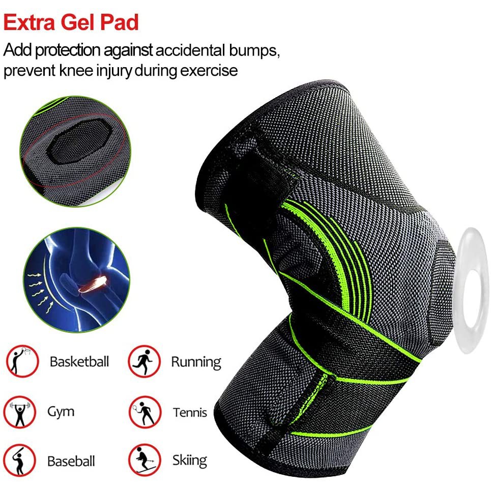Đệm Bảo Vệ Đầu Gối Co Giãn Tốt Có Thể Điều Chỉnh Kích Cỡ