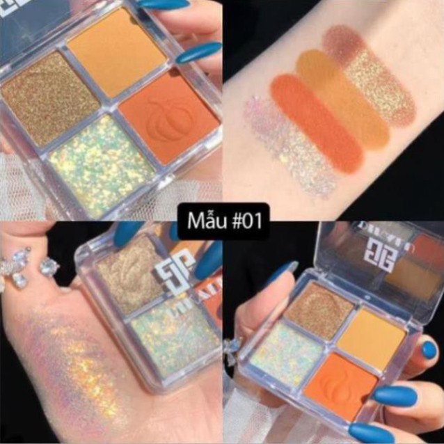 ( quynh123 ) Bảng Phấn Mắt 4 Ô Dikalu Pumpkin Wine Red | BigBuy360 - bigbuy360.vn