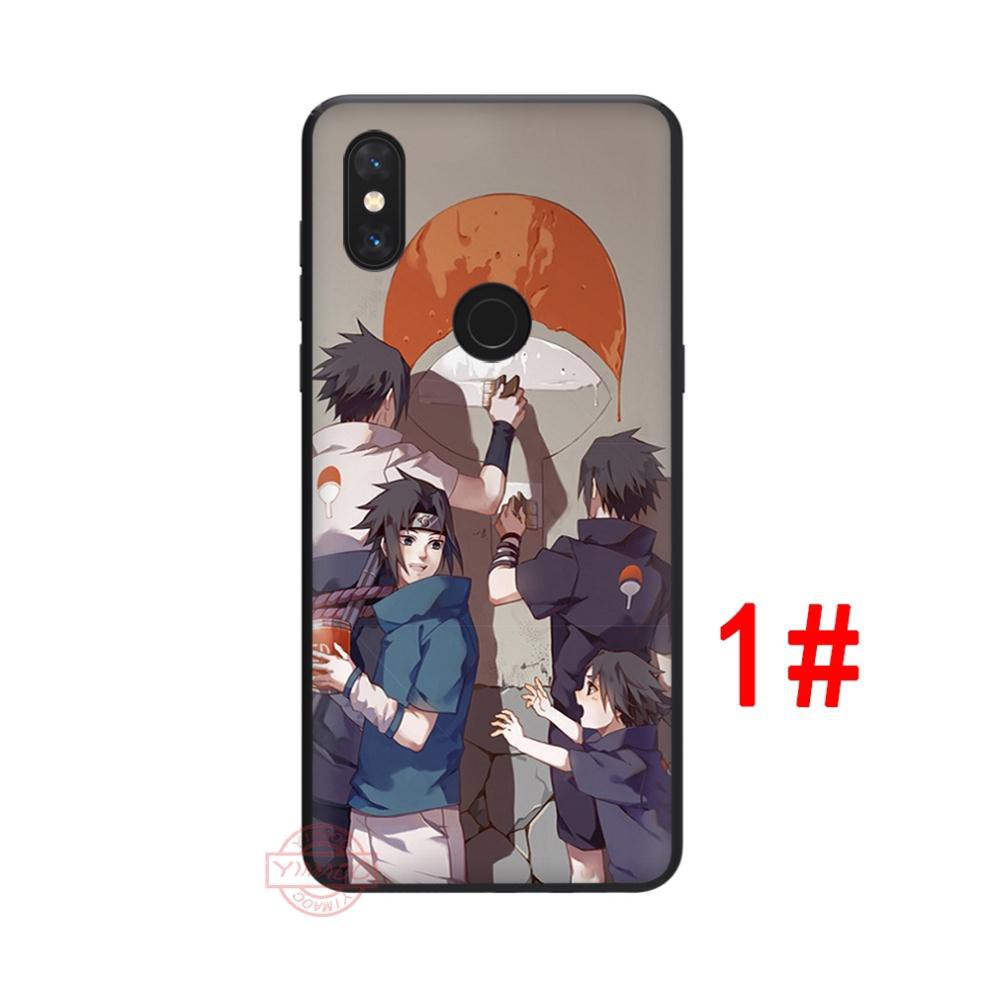  Ốp điện thoại in hình anime Naruto dành cho Xiaomi Mi 8/8 SE/9/9 SE/A1/5X/A2/6X/8 Lite/A2Lite/F1/Max 3