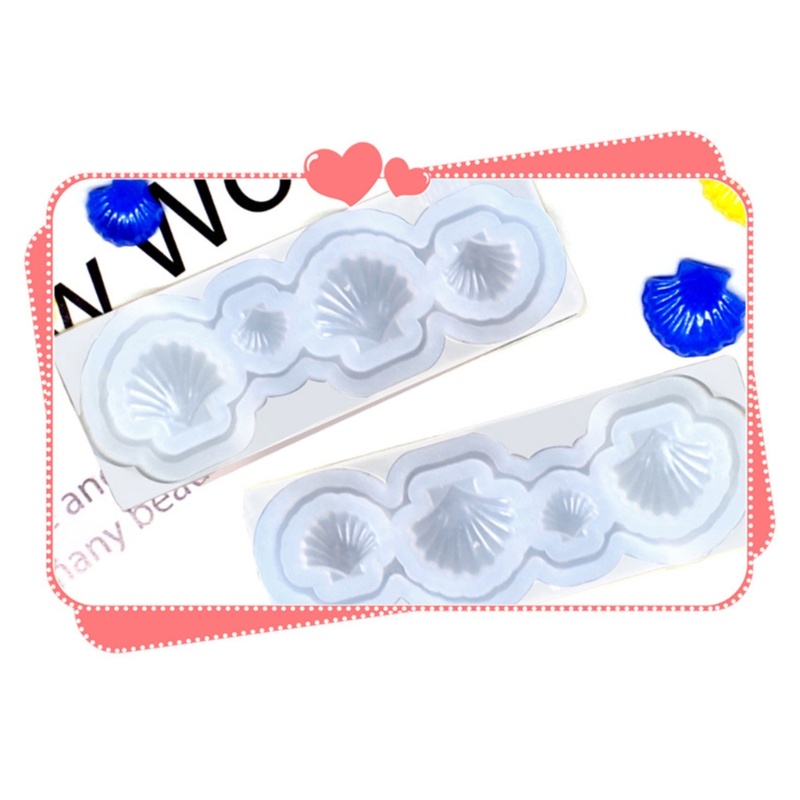 Sa Khuôn Silicon Làm Đồ Trang Sức Hình Vỏ Sò 3D
