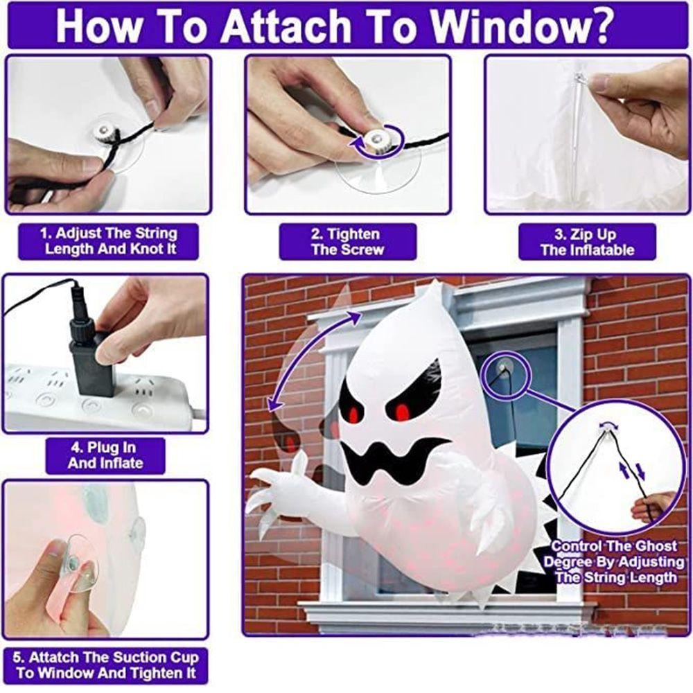 Upstopvn Bong Bóng Bơm Hơi Đáng Sợ Đạo Cụ Tiệc Lễ Hội Halloween