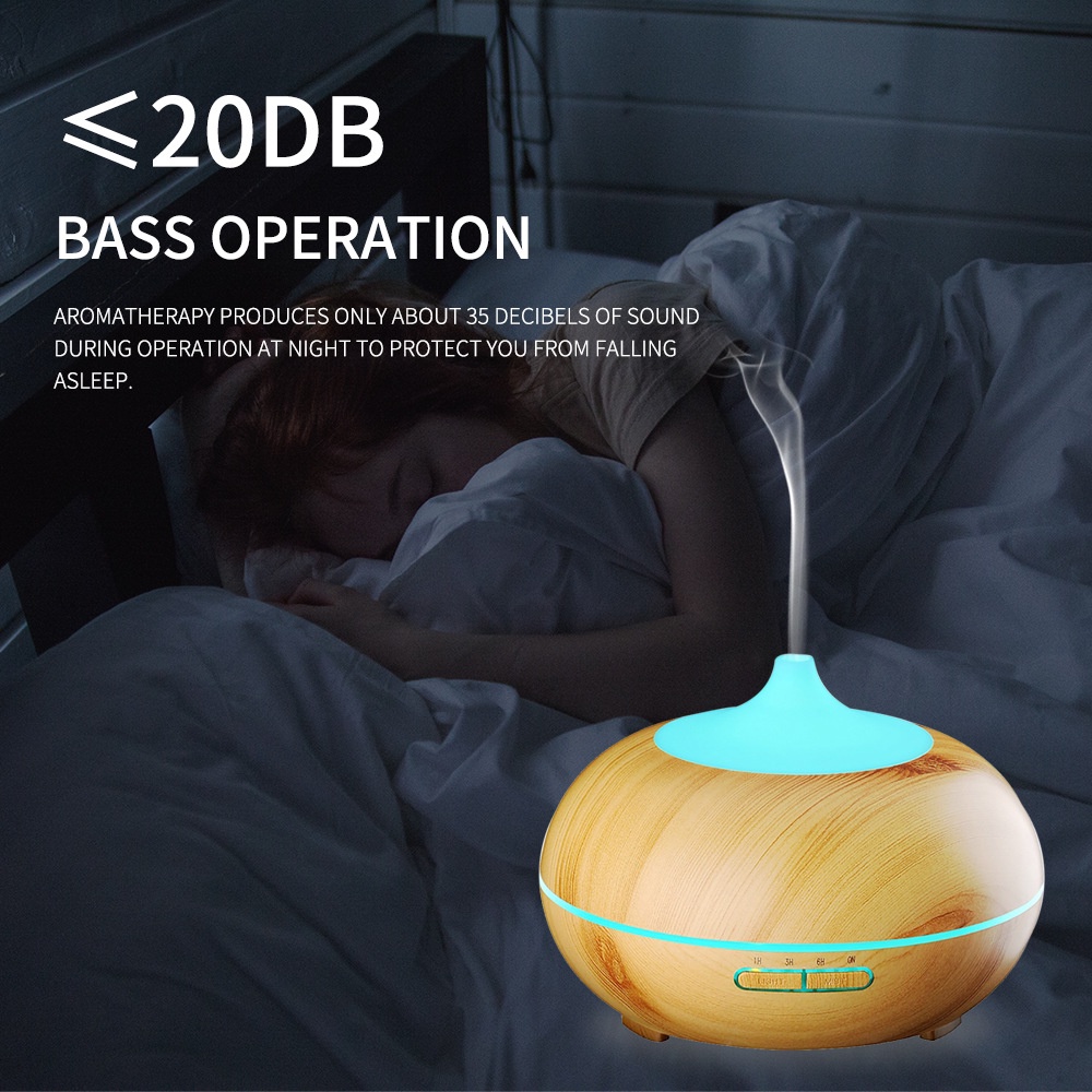 Máy xông tinh dầu phòng ngủ - phun sương tạo độ ẩm 500ml - AROMA DIFFUSER 6 - kèm remote