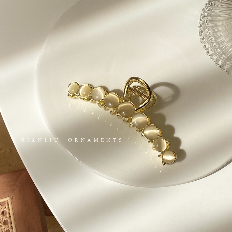 IF ME Kẹp Tóc Càng Cua Đính Đá Opal Thời Trang Cho Nữ