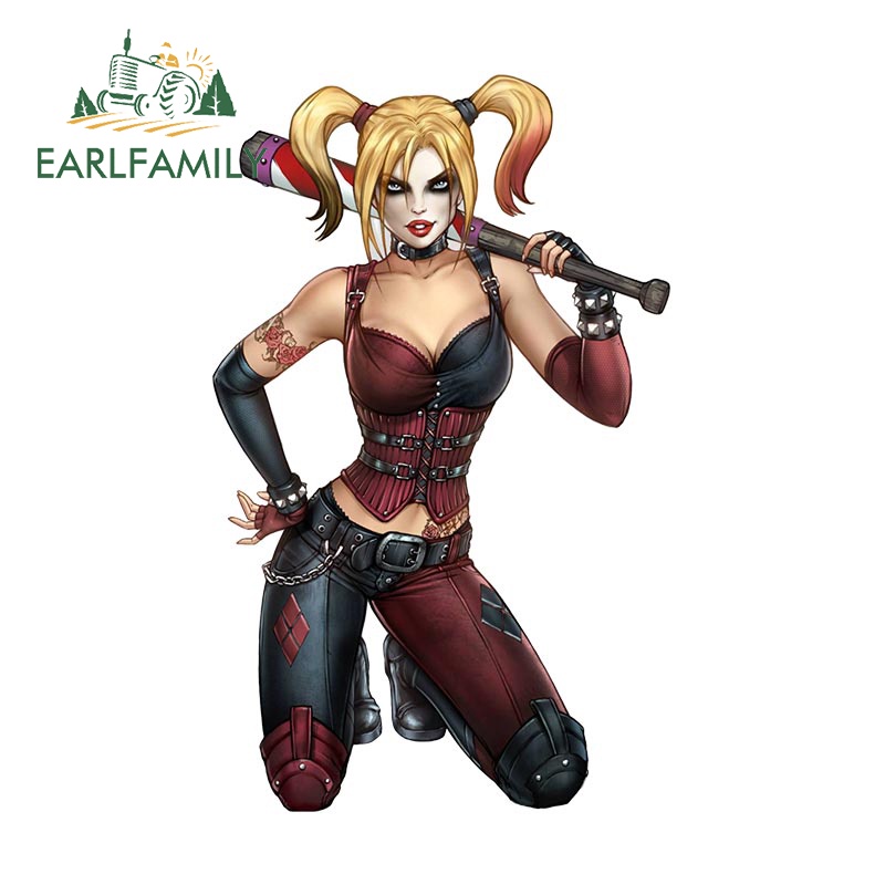 Đề Can Dán Trang Trí Cửa Xe Hơi / Xe Máy harley quinn 13Cmx8Cm