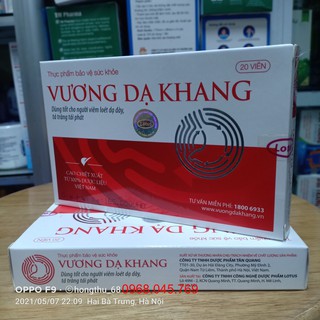 VƯƠNG DẠ KHANG hộp 20 viên