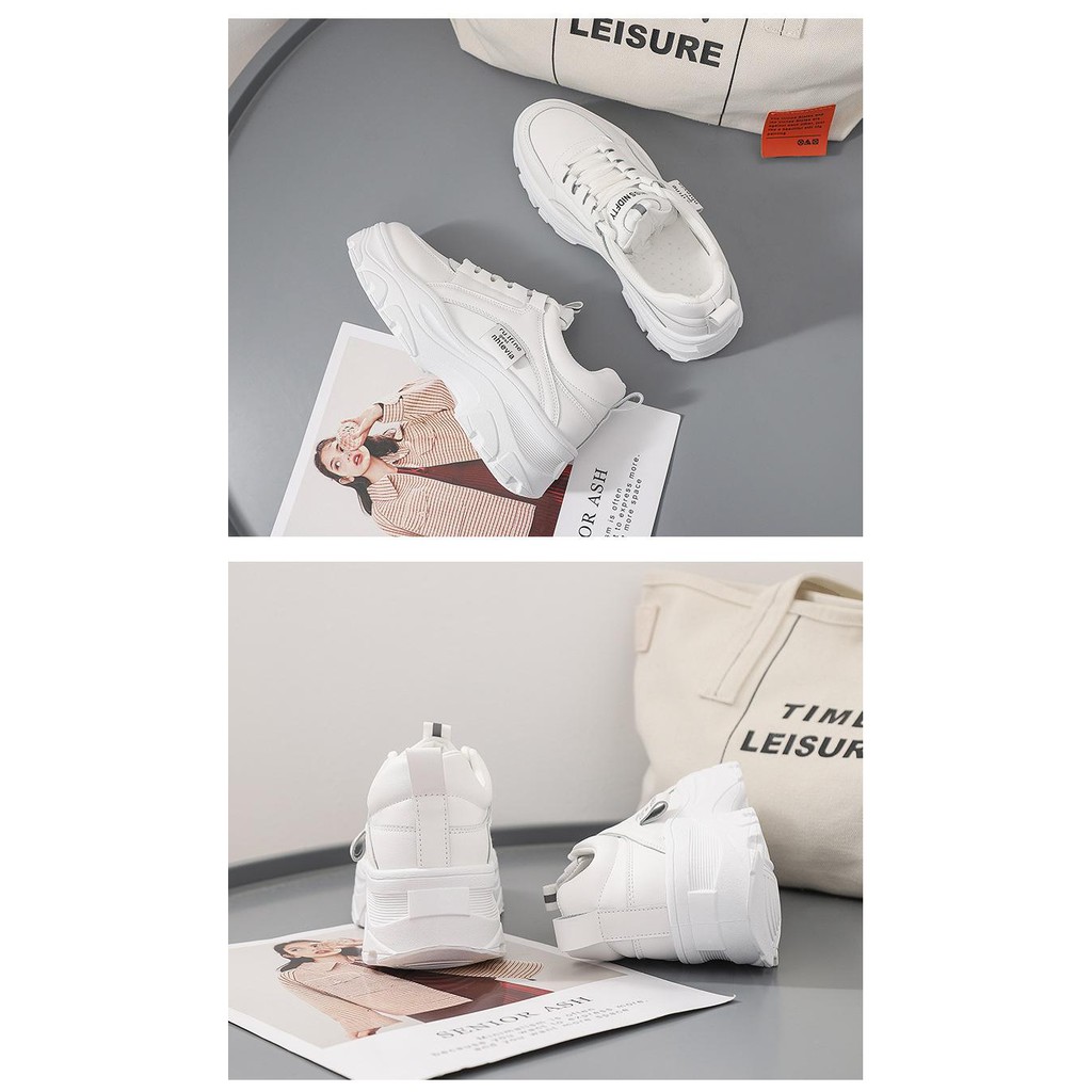 [FreeShip + Hoàn Xu] Giày Nữ Thể Thao Sneaker HOT Trend Đế Cao 5CM