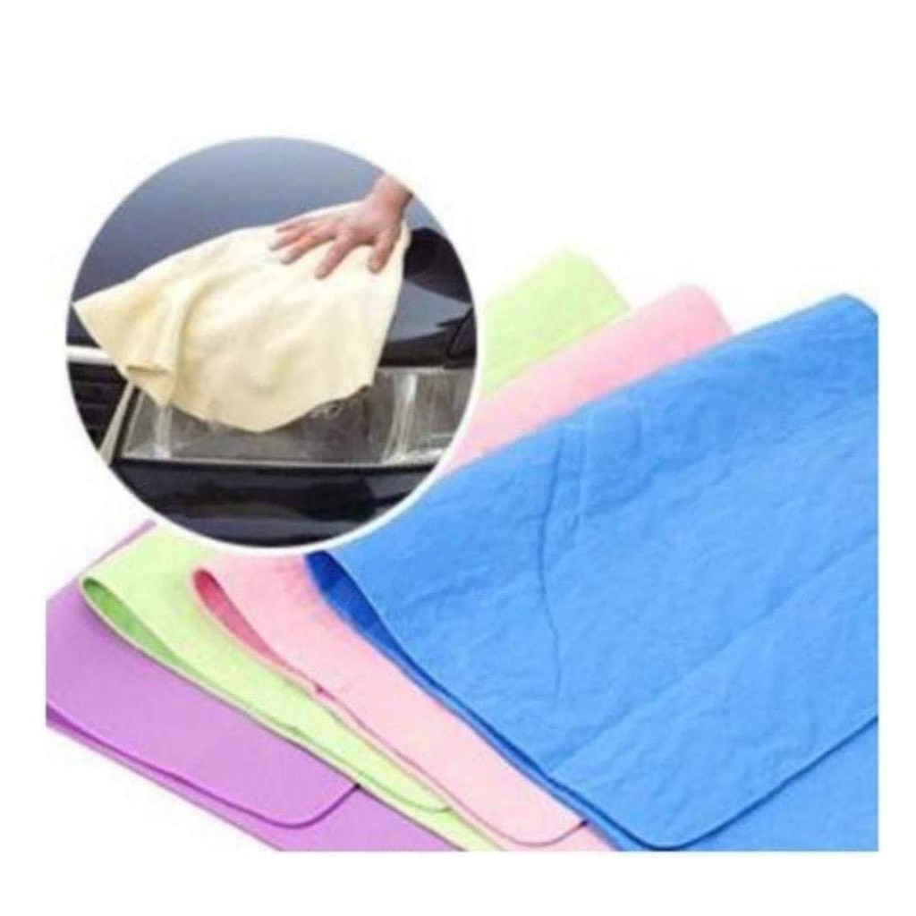 Khăn Da Dê - Khăn Lau Xe Hơi Nhân Tạo Hút Nước Cực Nhanh Chuyên Dùng Cho Ô Tô