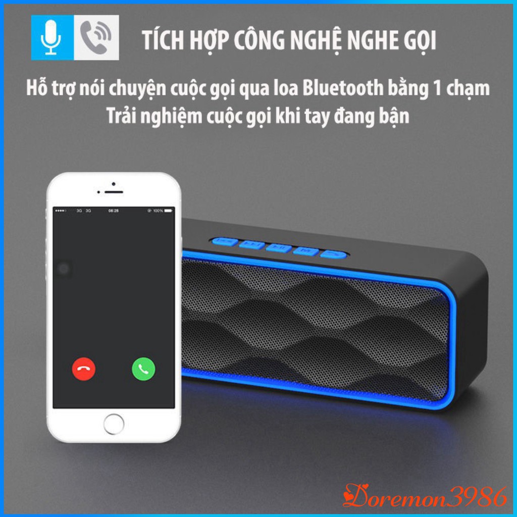 [FREE SHIP] Loa Bluetooth Siêu Trầm, Tích Hợp Loa Kép Cho ÂM Thanh Sống Động, Sắc Nét HOT