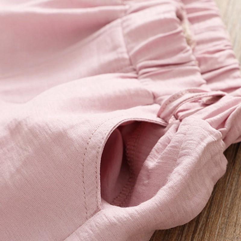 Bộ quần short + áo thun không tay áo dùng cho bé gái